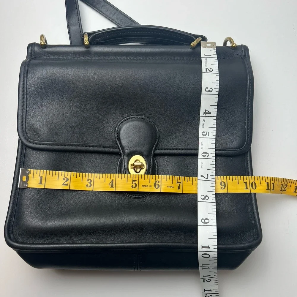 Vintage Black Coach Willis Bag 9927 Crossbody & Top Handle Purse Loose Stitching